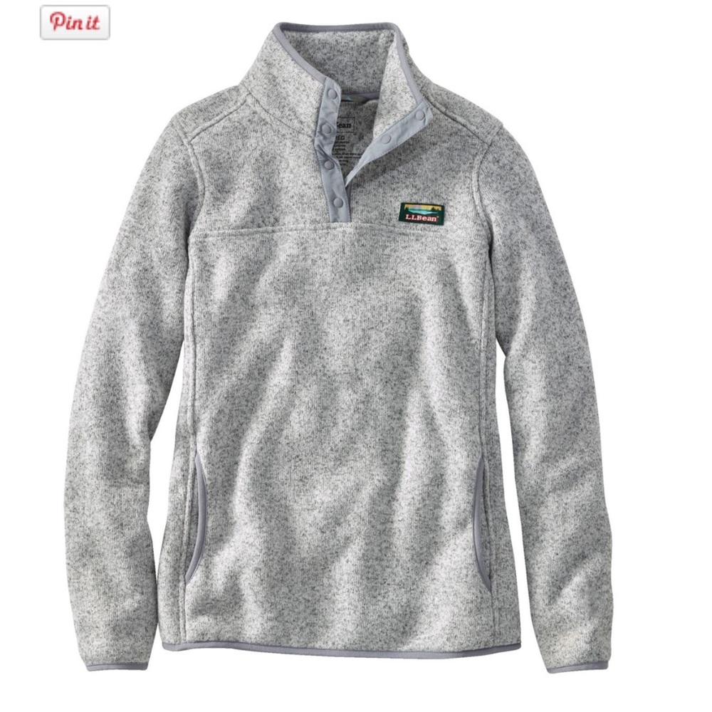 Women's L.L.Bean Sweater Fleece Pullover / Gray / Small